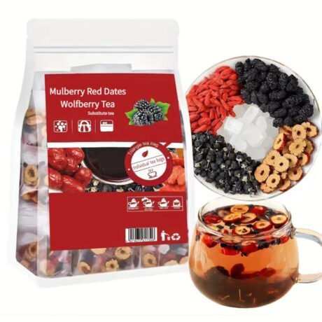150g Rich Antioxidant Tea Blend - Premium Beverages Tea for Immunity Boost, Healthy Aging, and Wellness - Unique Holiday Gift for Friends and Family with Black Wolfberry, Mulberry, Red Date, and Red Wolfberry