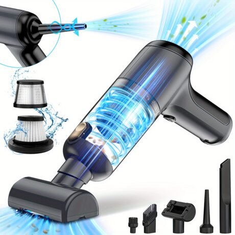 Ultra-Powerful 20000PA Handheld Car Vacuum Cleaner - Cordless Brushless Motor Vacuum & Air Duster - 3-in-1 Portable Keyboard Vacuum for Car, Home, and Office Cleaning - Rechargeable, Lightweight, and Easy to Use