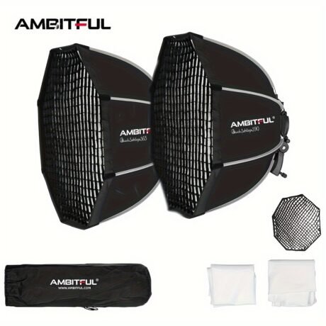 AMBITFUL S90 S65 Photography Quickly Release Foldable Octagon Camera Flash Light Grid Softbox Bracket Mount Handle Softbox For Godox TT520II V860III