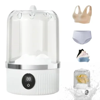 Underwear Washer, Portable Mini Washing Machine, Rechargeable Cordless Washing-Machine, Laundry Cup for Bra, Underwear, Socks